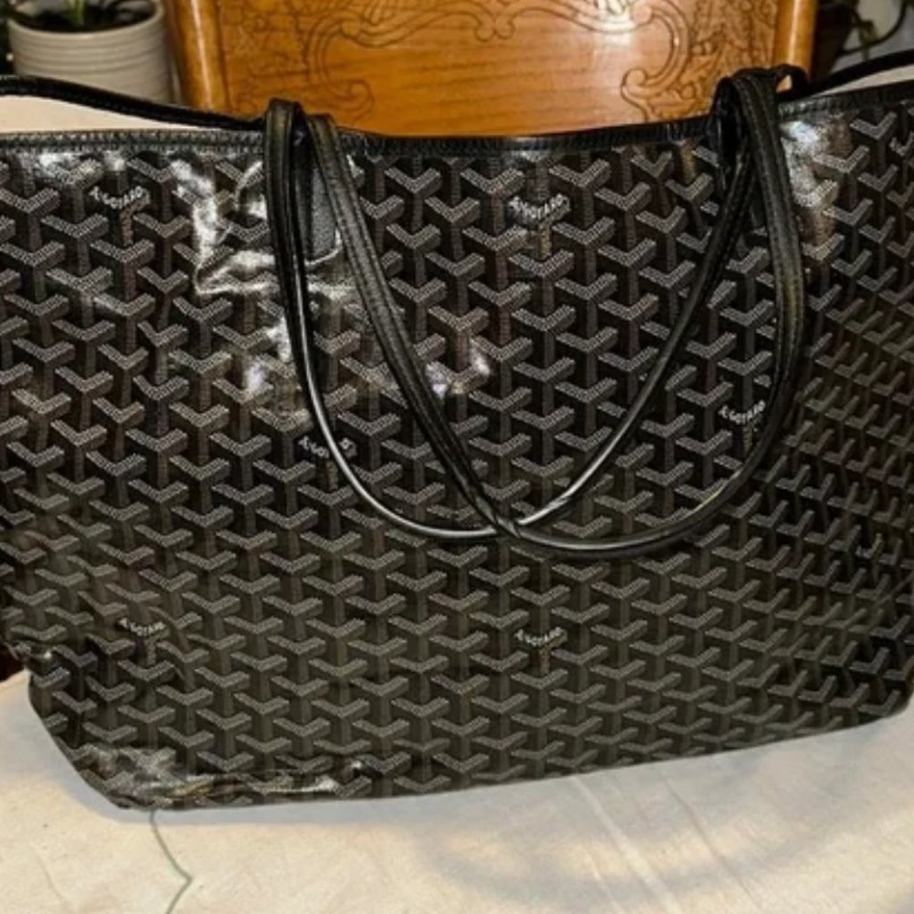 Authentic Black Goyard large tote VGUC